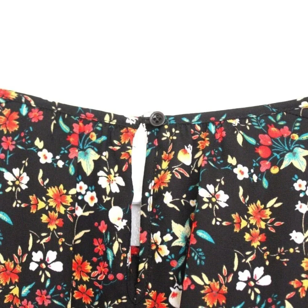 J Crew Tulip-hem Floral Dress Long Sleeves Career Office Minimalist Sz 2